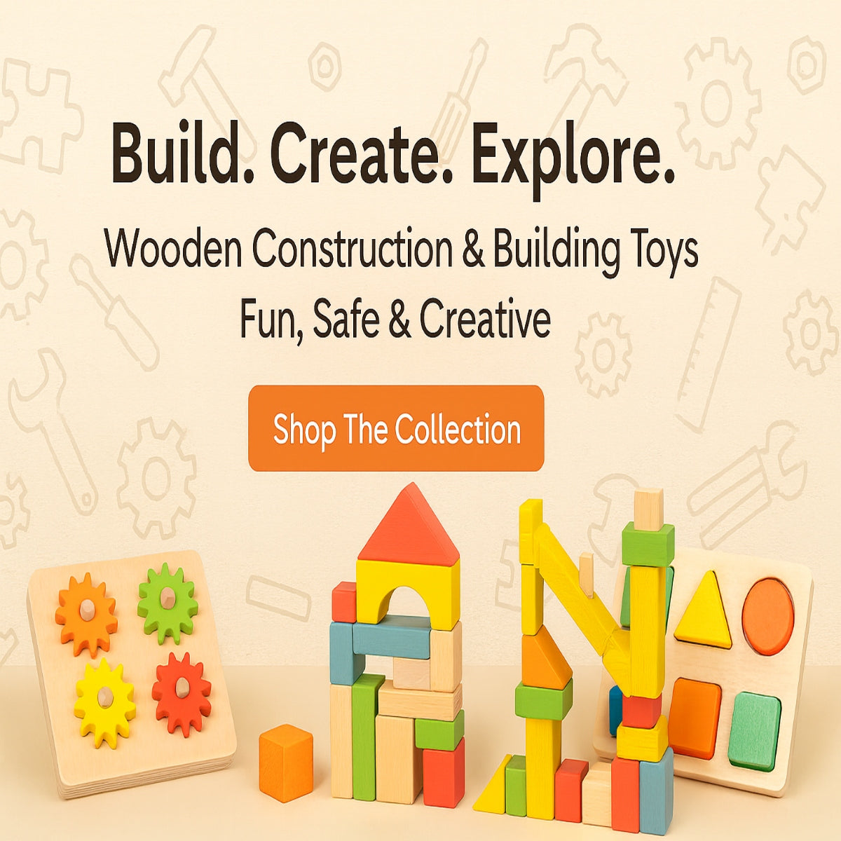 Wooden Construction Building Toys