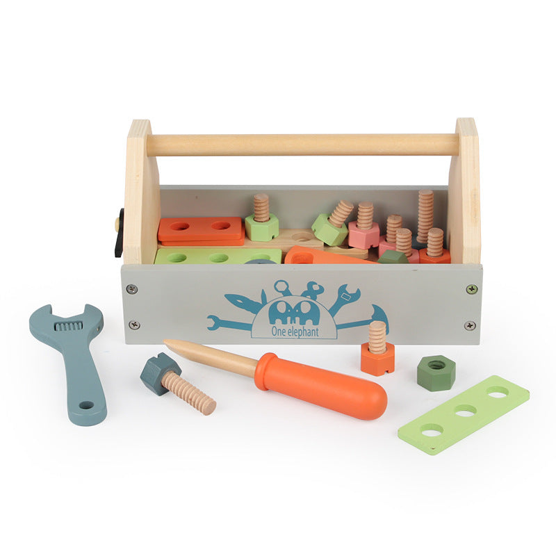 Children's Simulation Repair Toolbox Set Disassembly Nut Assembling Baby Wooden Early Learning Educational Tool
