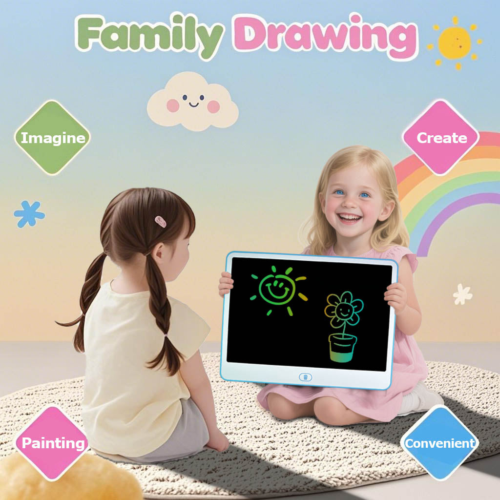16” LCD Writing Tablet for Kids – Large Colorful Doodle Board with One-Click Erase, Reusable Drawing Pad for Toddlers