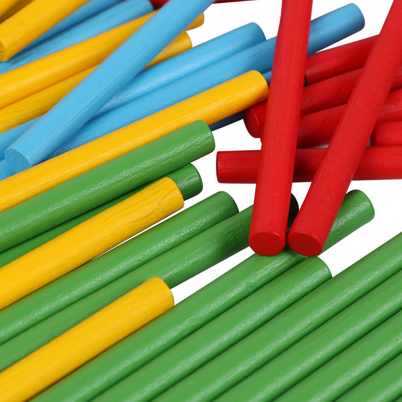 Montessori Wooden Math Learning Toy with Number Blocks & Counting Sticks