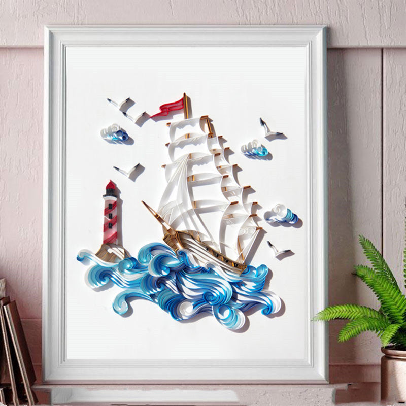 Quilted Paper Illustration Material Package Set Lobby/ Baby Room Decoration Painting Slot