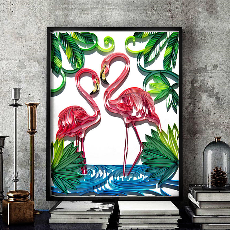 Quilted Paper Illustration Material Package Set Lobby/ Baby Room Decoration Painting Slot