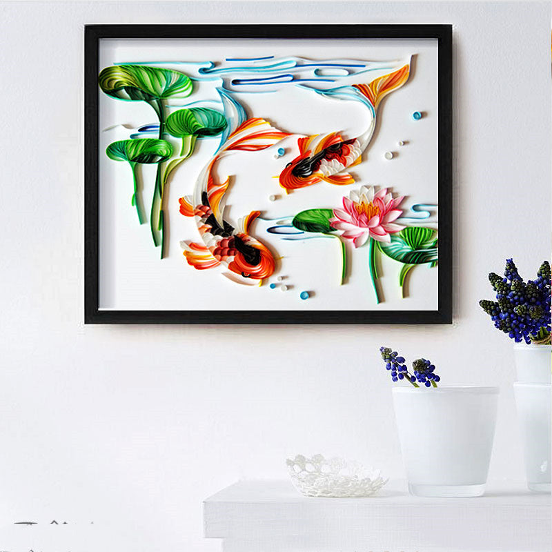 Quilted Paper Illustration Material Package Set Lobby/ Baby Room Decoration Painting Slot