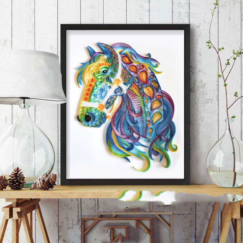 Quilted Paper Illustration Material Package Set Lobby/ Baby Room Decoration Painting Slot