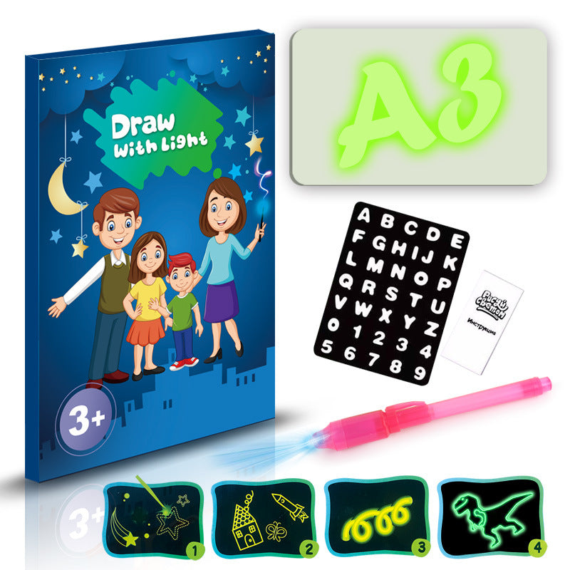 3D Magic Light Drawing Pad for Kids | Glow Sketch Board Toy