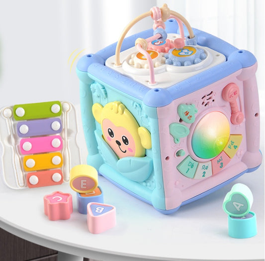 Baby Musical Drum Cube – Early Educational Learning Toy with Sound: Lights for Toddlers