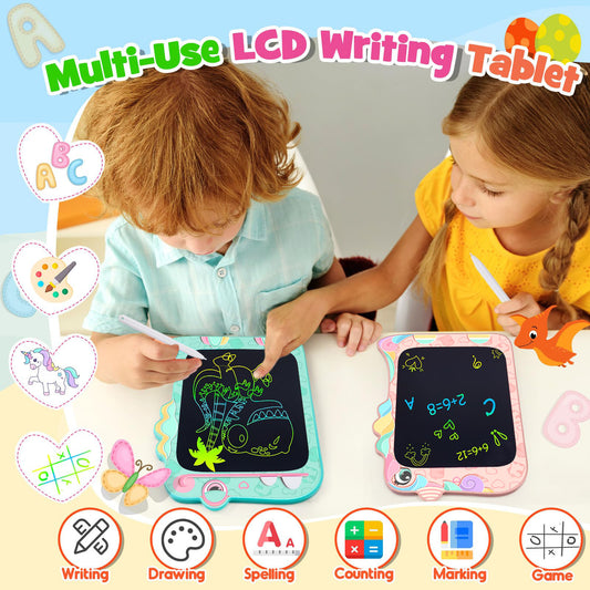 8.5” LCD Writing Tablet for Kids – Colorful Unicorn Doodle Board, Erasable Drawing Pad for Toddlers