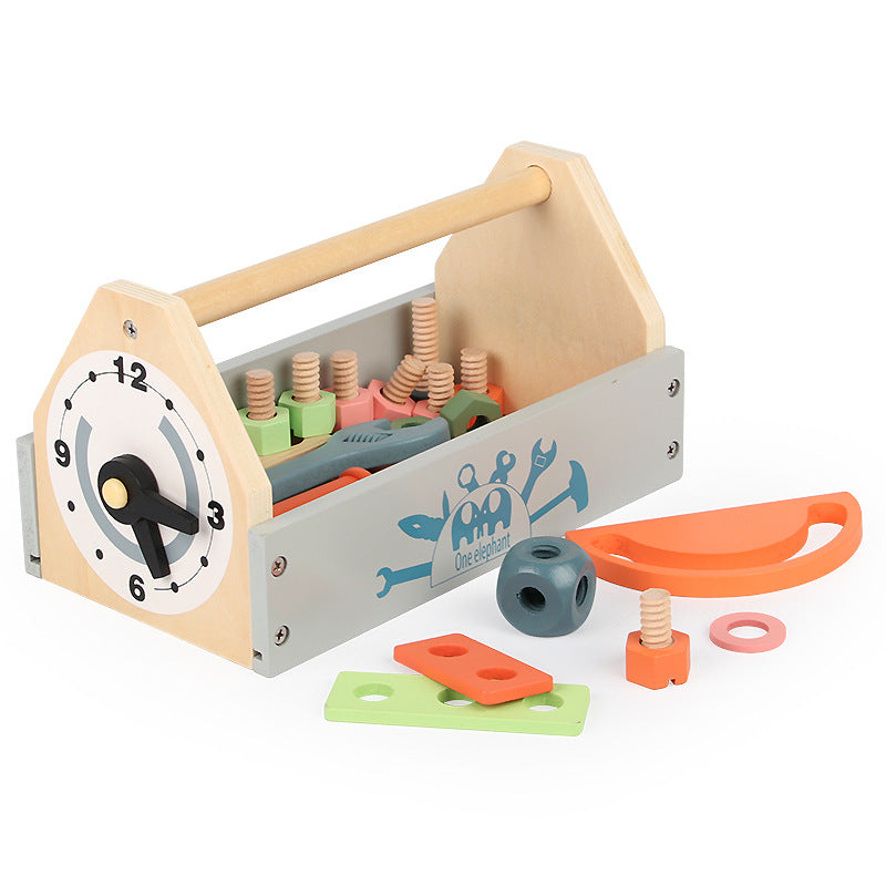 Children's Simulation Repair Toolbox Set Disassembly Nut Assembling Baby Wooden Early Learning Educational Tool
