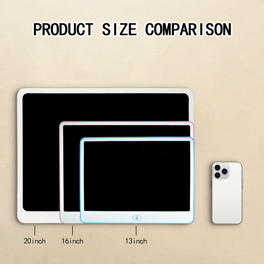 16” LCD Writing Tablet for Kids – Large Colorful Doodle Board with One-Click Erase, Reusable Drawing Pad for Toddlers