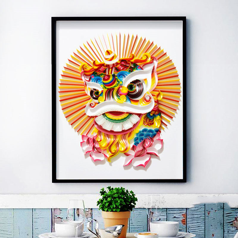 Quilted Paper Illustration Material Package Set Lobby/ Baby Room Decoration Painting Slot