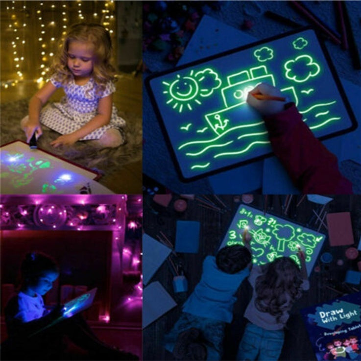 3D Magic Light Drawing Pad for Kids | Glow Sketch Board Toy